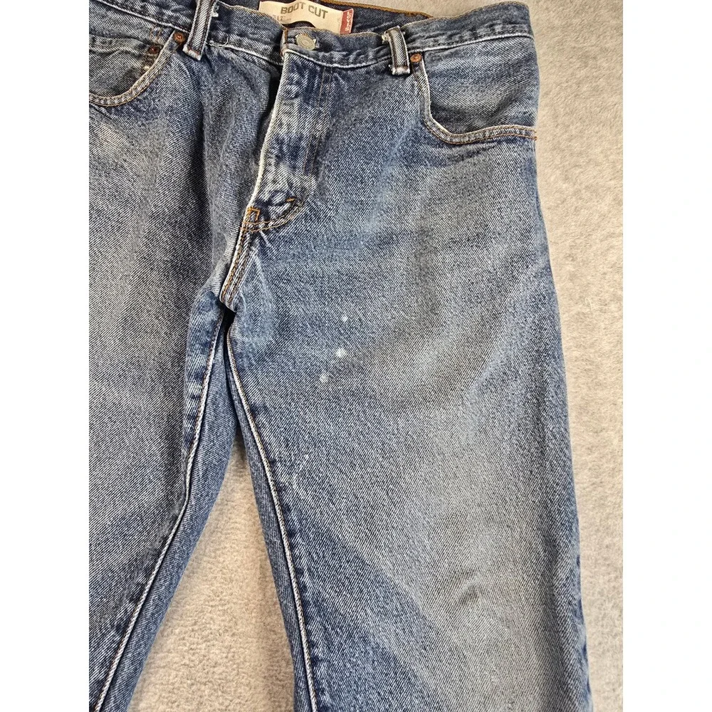 Levis 517 Bootcut Jeans Mens 31x30 Blue Distressed Vintage 90s Denim Pants